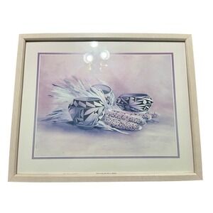 Bergen Indian Corn & Pots Framed Art Print Native American Southwest Decor‎